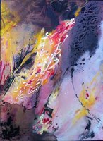 Annick Llory, artiste peintre abstrait, acrylic pouring